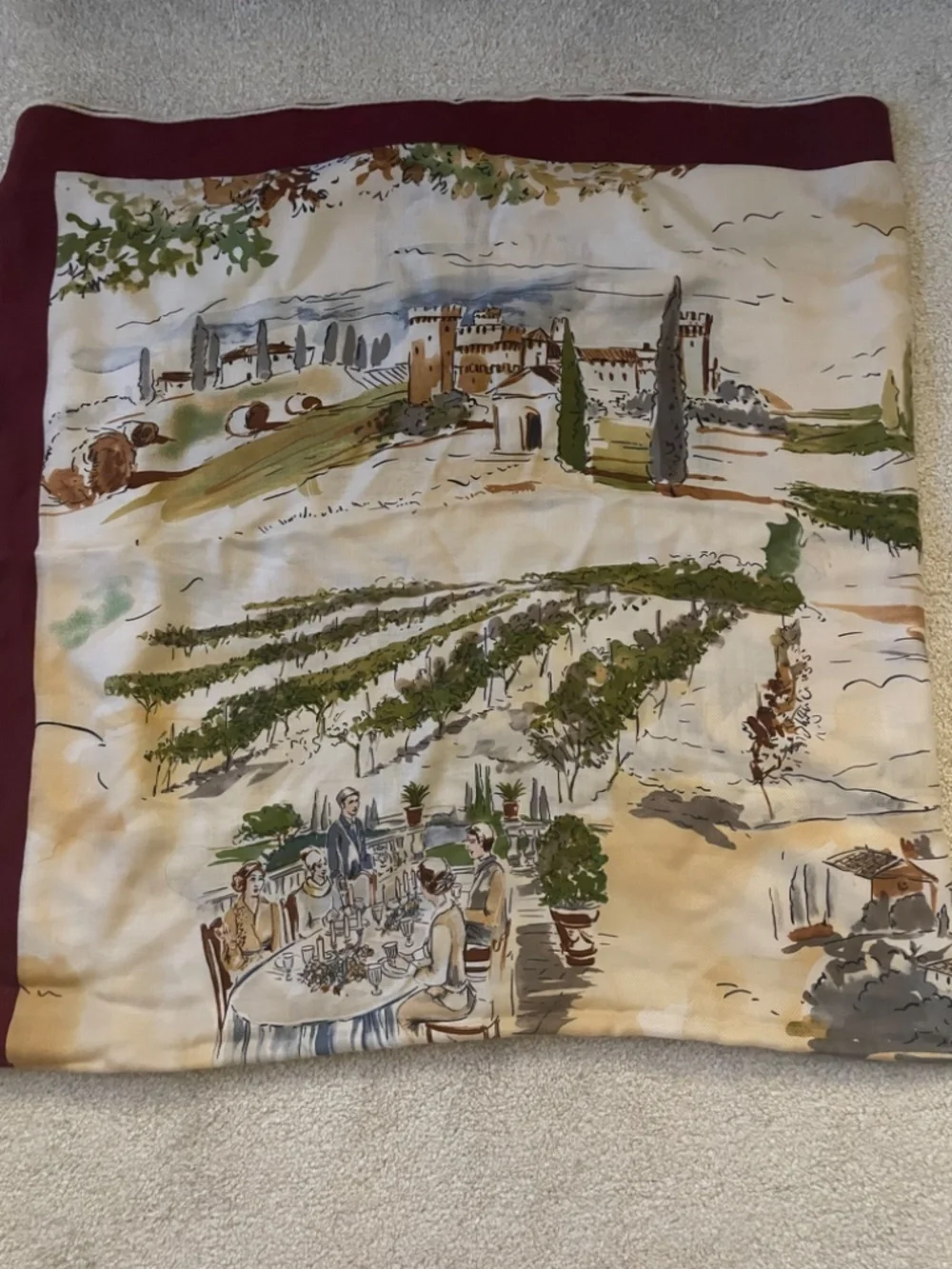Loro Piana Ivory September Val D'orcia Cashmere & Silk Scarf